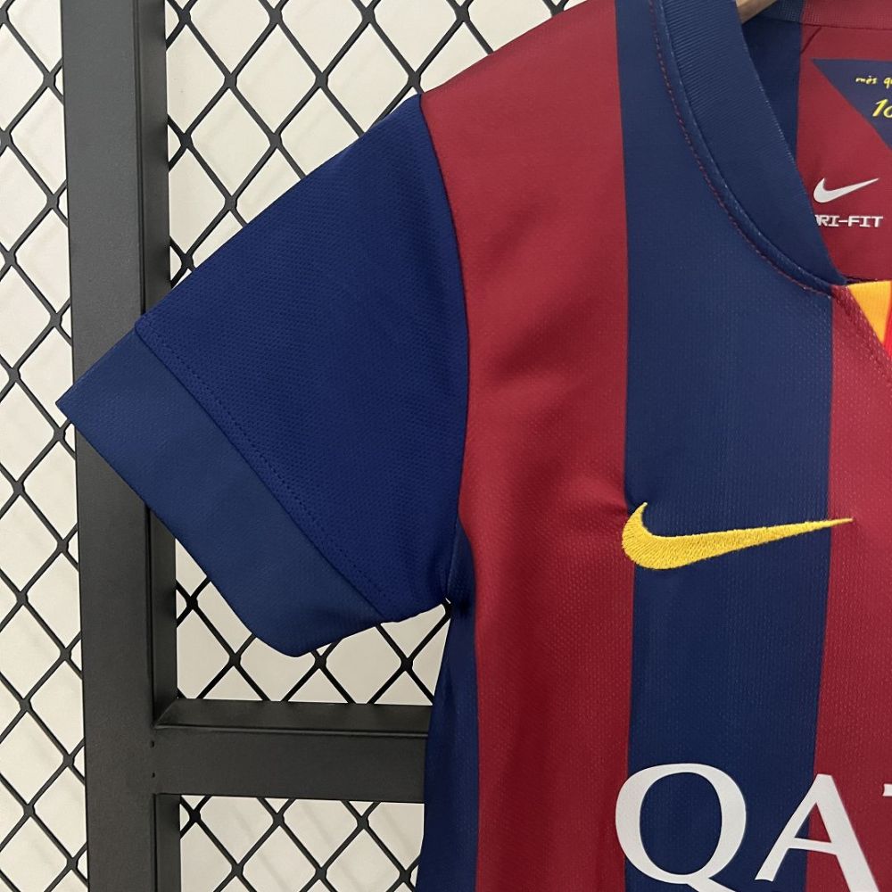 14-15 Barcelona Home Retro Kids Kit Jersey+Shorts