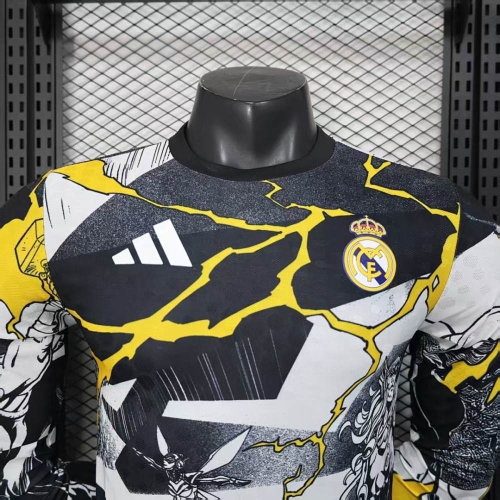 25-26 Real Madrid Marvel Soccer Jersey Special Edition Long Sleeve
