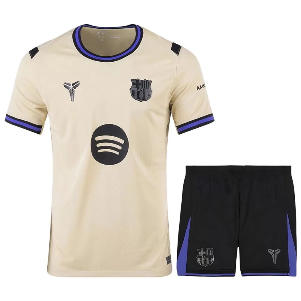 25-26 Barcelona Away Soccer Full Kit Jersey+Shorts