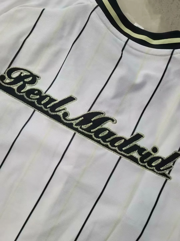 25-26 Real Madrid Baseball Soccer Jersey White