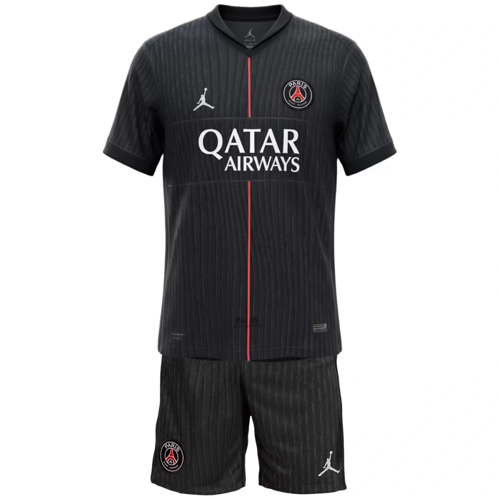 25-26 PSG Fourth Away Soccer Kids Kit Jersey+Shorts