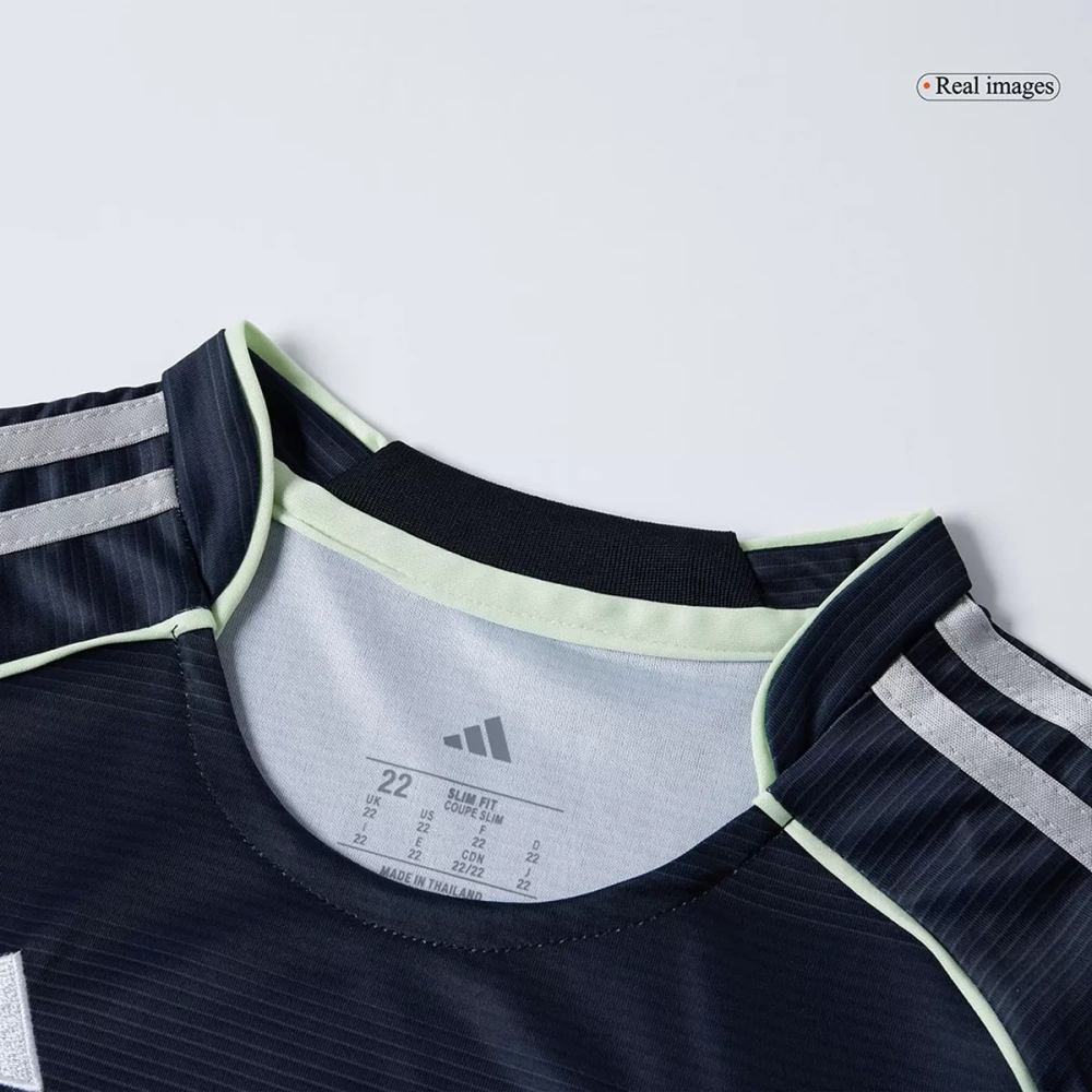 25-26 Real Madrid Away Soccer Kids Full Kit Jersey+Shorts+Socks