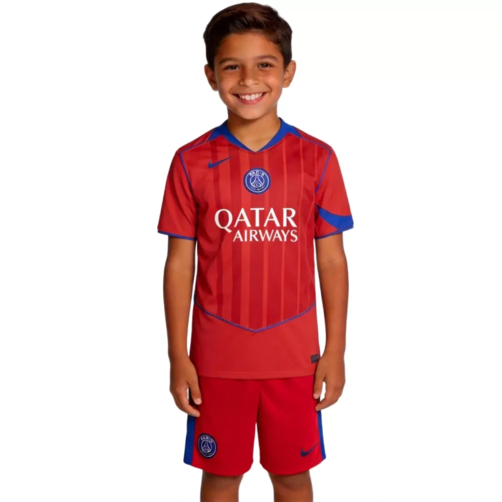 25-26 PSG Third Away Soccer Kids Kit Jersey+Shorts