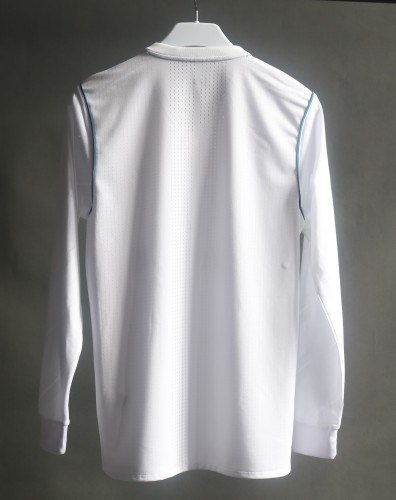 17-18 Real Madrid Home Retro Jersey Player Version Long Sleeve