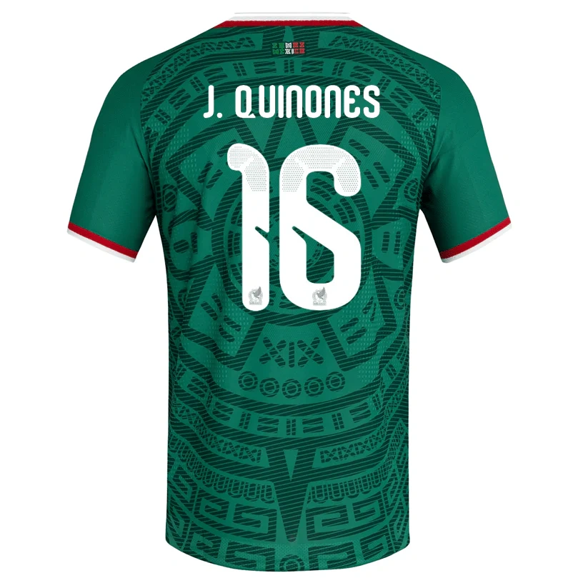 adidas Men's J. Quinones Mexico Authentic Home 2026 World Cup Jersey (Bold Green)