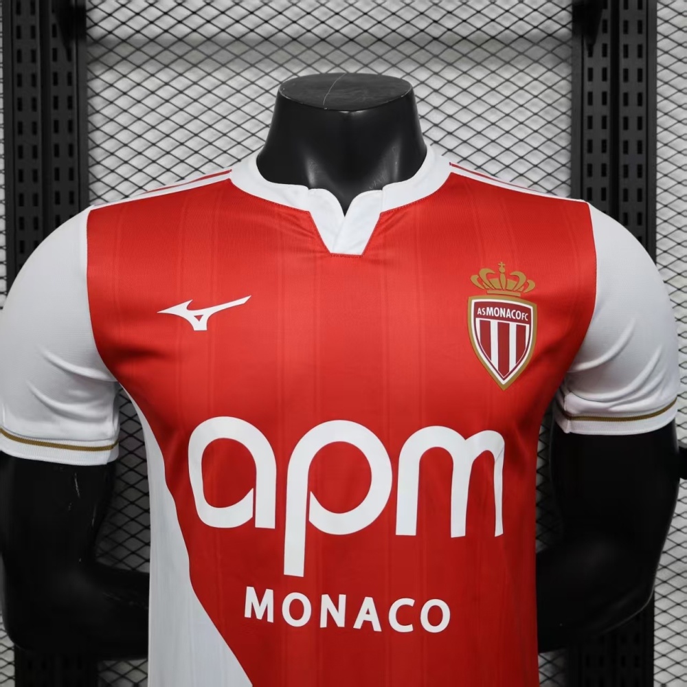 25-26  AS Monaco Home Jerseys Player Version