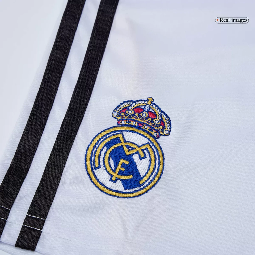 25-26 Real Madrid Home Soccer Kids Full Kit Jersey+Shorts+Socks