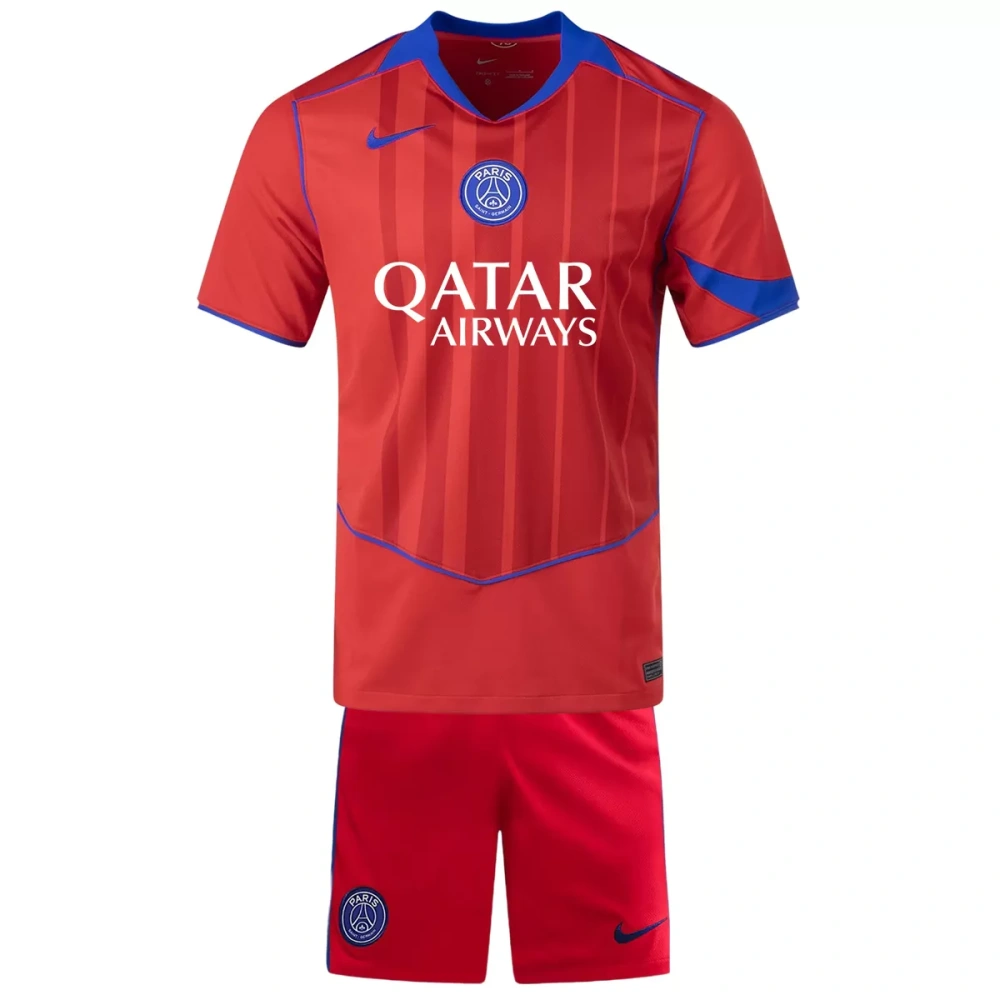 25-26 PSG Third Away Soccer Kids Kit Jersey+Shorts