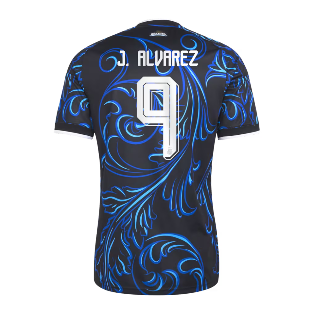 Argentina adidas Away Shirt 2026 with J. Alvarez  9 printing