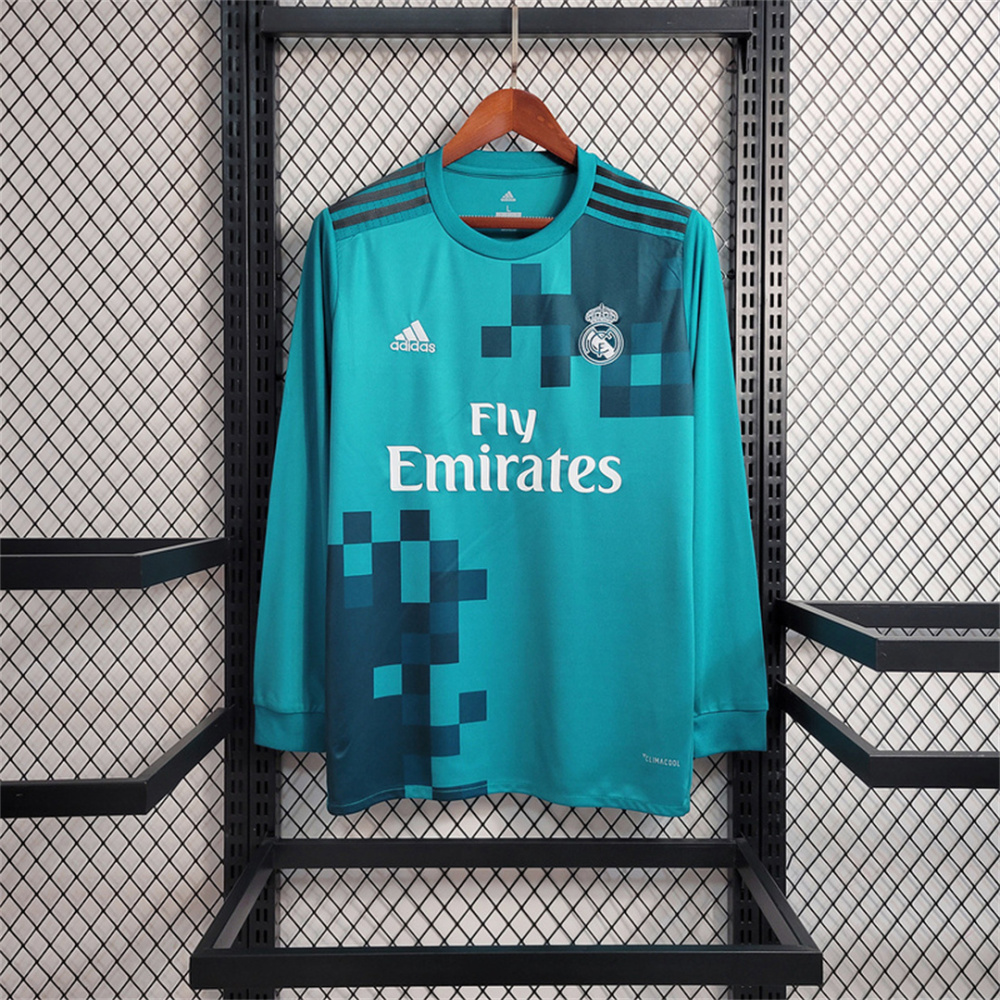 17-18 Real Madrid Third Away Retro Jersey Long Sleeve