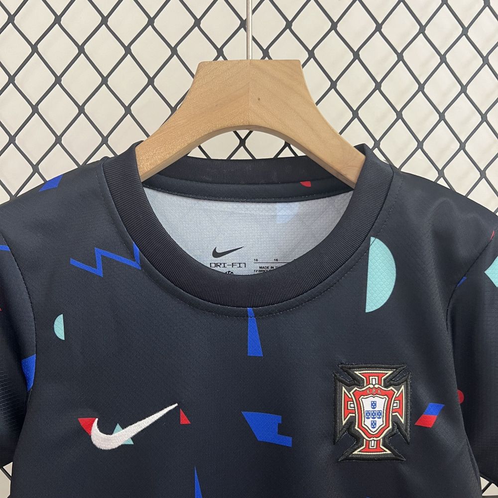 2024 Portugal Grey Training Kid Kits Youth Apparels Sport Jersey