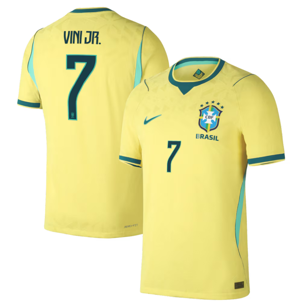Vini Jr. Brazil National Team Nike 2026 Home Match Authentic Jersey - Yellow