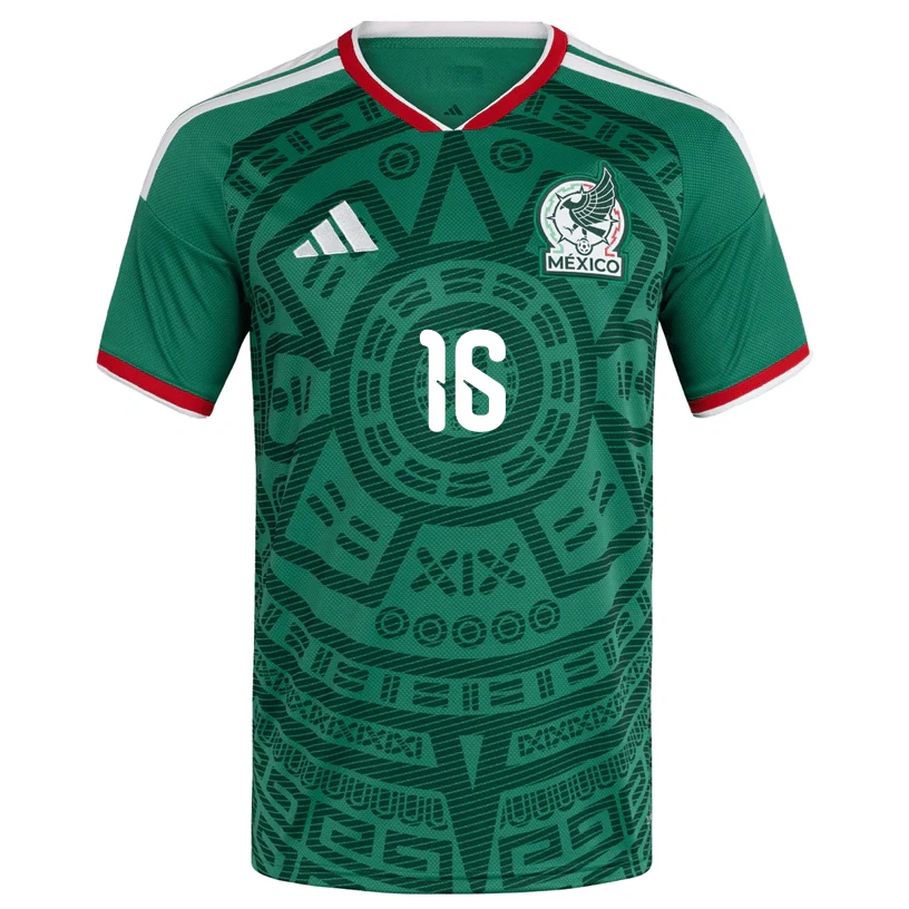 adidas Men's J. Quinones Mexico Authentic Home 2026 World Cup Jersey (Bold Green)