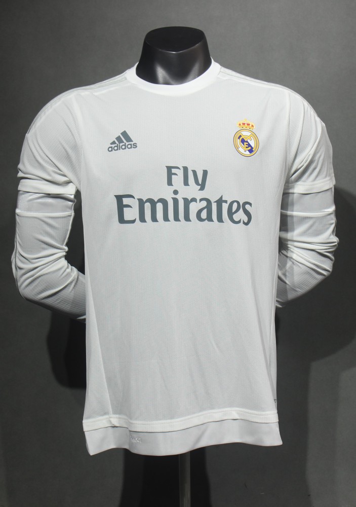 2015-16 Real Madrid Home Retro Jersey Player Version Long Sleeve