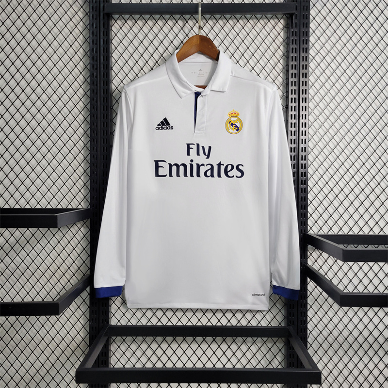 16-17 Real Madrid Home Retro Jersey Long Sleeve