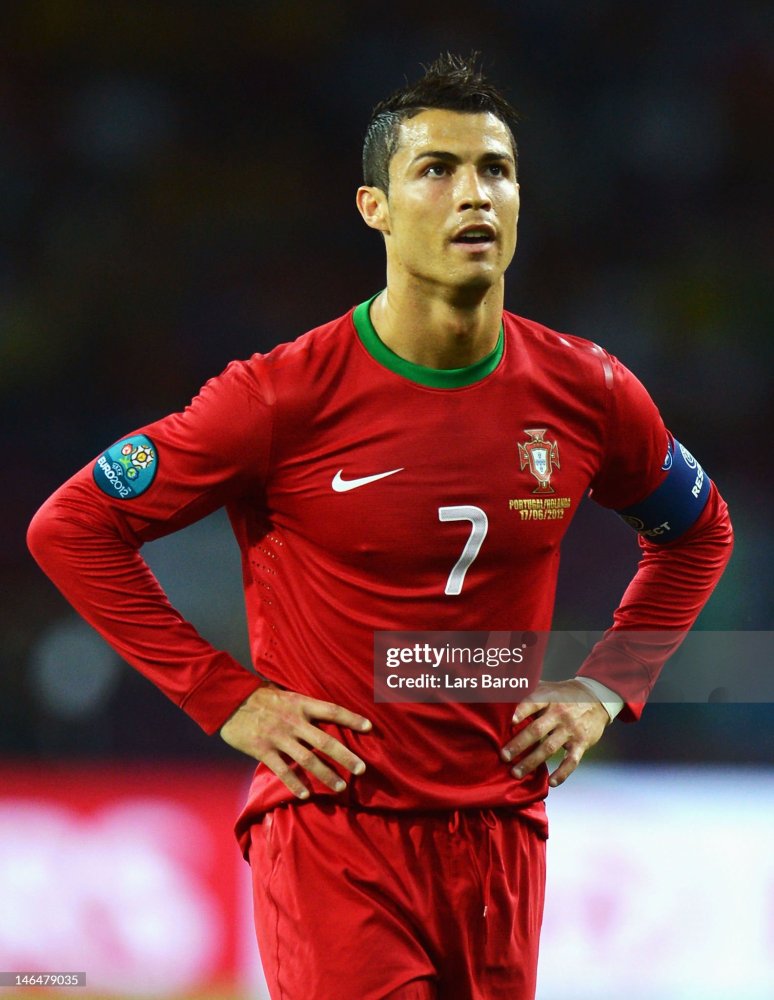 2012 Portugal  Euro Cup Home Retro Jersey Player Edtion Long Sleeve