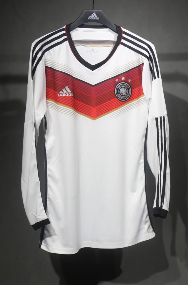 2014 Germany World Cup Home Retro 3 Stars Jersey Player Edition Long Sleeve