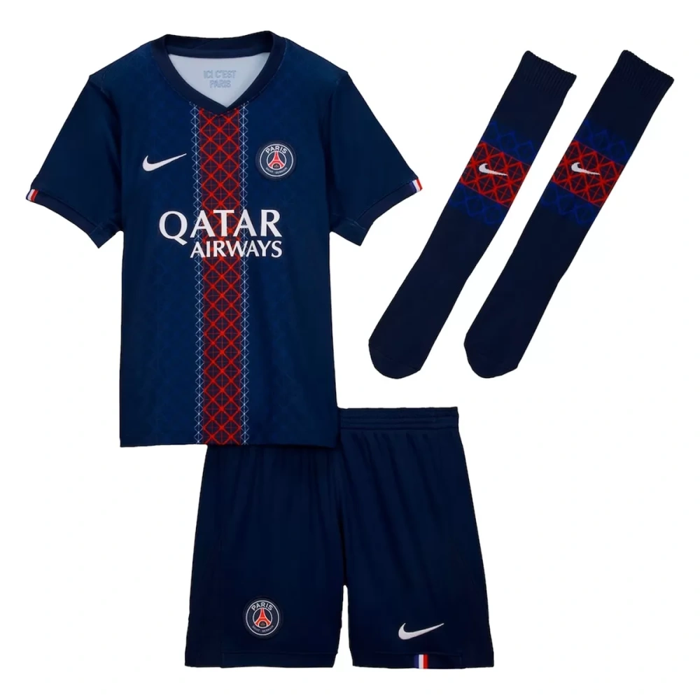 25-26 PSG Home Soccer Kids Full Kit Jersey+Shorts+Socks