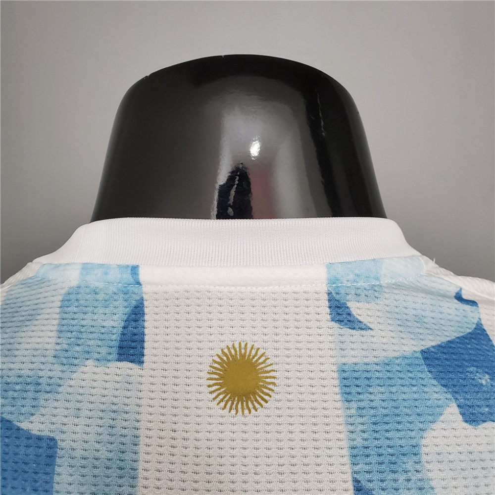 2020 Argentina Home Soccer Jersey Messi#10 With the Patches Player Version