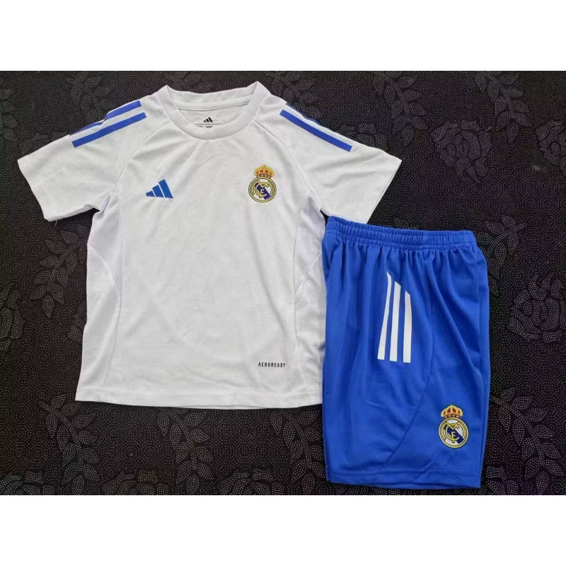 25-26 Real Madrid Training Soccer Kit Jersey+Shorts
