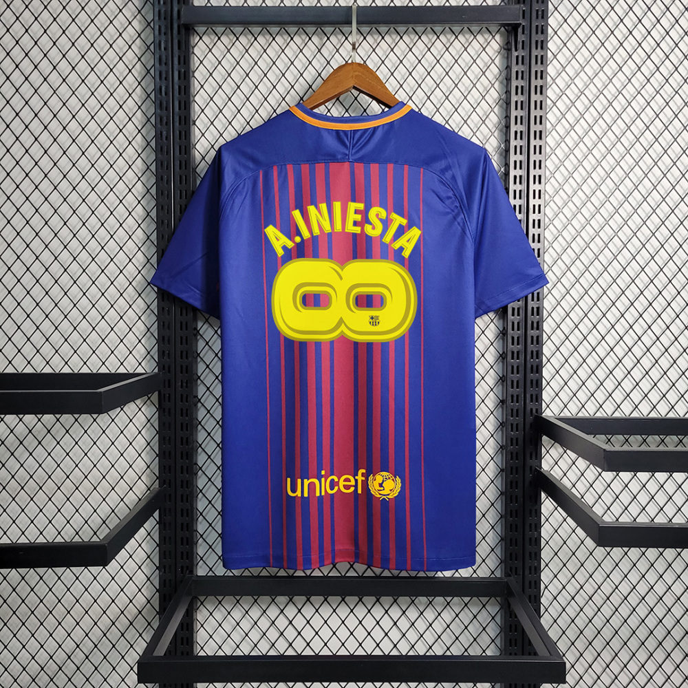 17-18 Barcelona Home Retro Football Jersey