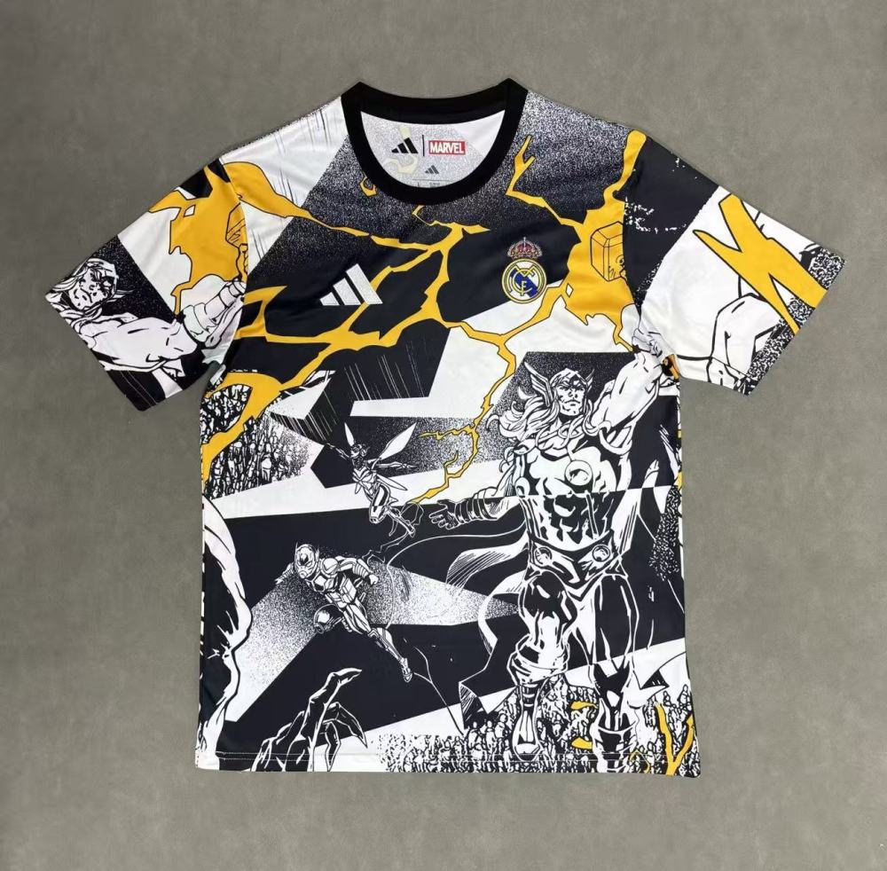 25-26 Real Madrid Avengers Soccer Jersey Pre-match
