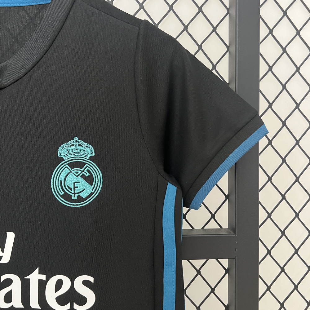 17-18 Real Madrid Away Retro Kids Kit Jersey+Shorts