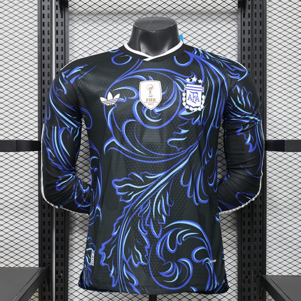 2026 Argentina Away World Cup Player Version Soccer Jersey Long Sleeve