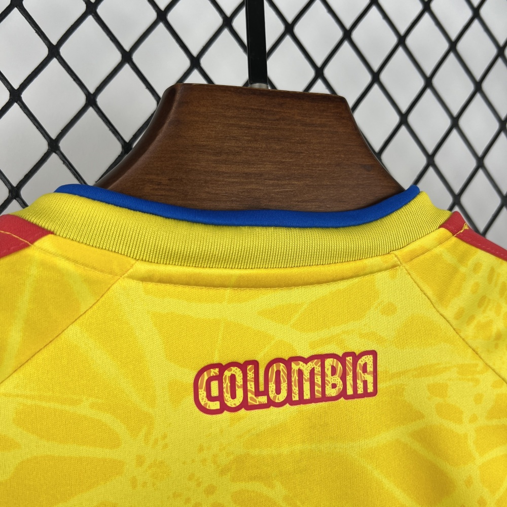 2026 Colombia Home World Cup Soccer Kids Kit Jersey+Shorts