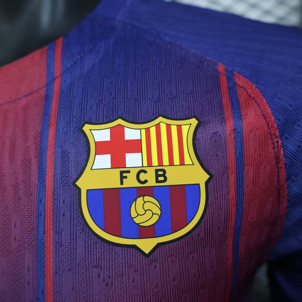 25-26 Barcelona Red Blue Home Soccer Jersey