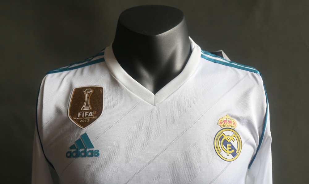 17-18 Real Madrid Home Retro Jersey Player Version Long Sleeve