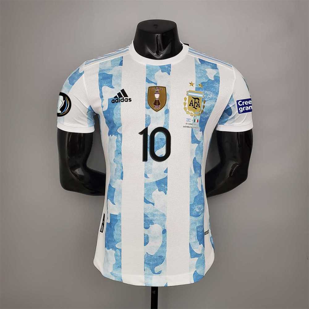 2020 Argentina Home Soccer Jersey Messi#10 With the Patches Player Version