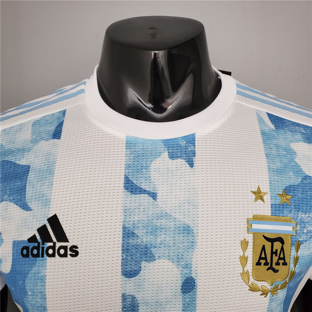 2020 Argentina Home Soccer Jersey Messi#10 With the Patches Player Version