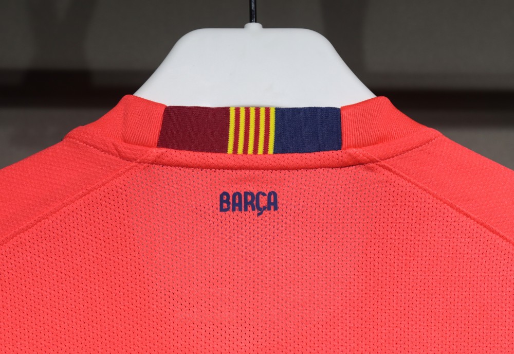 14-15 Barcelona Away Retro Jersey Player Version Pink