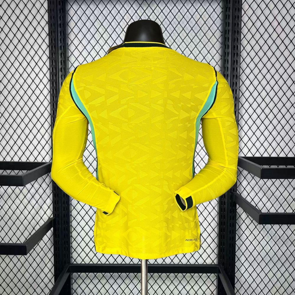 2026 Brazil Home World Cup Jersey Player Version Long Sleeve