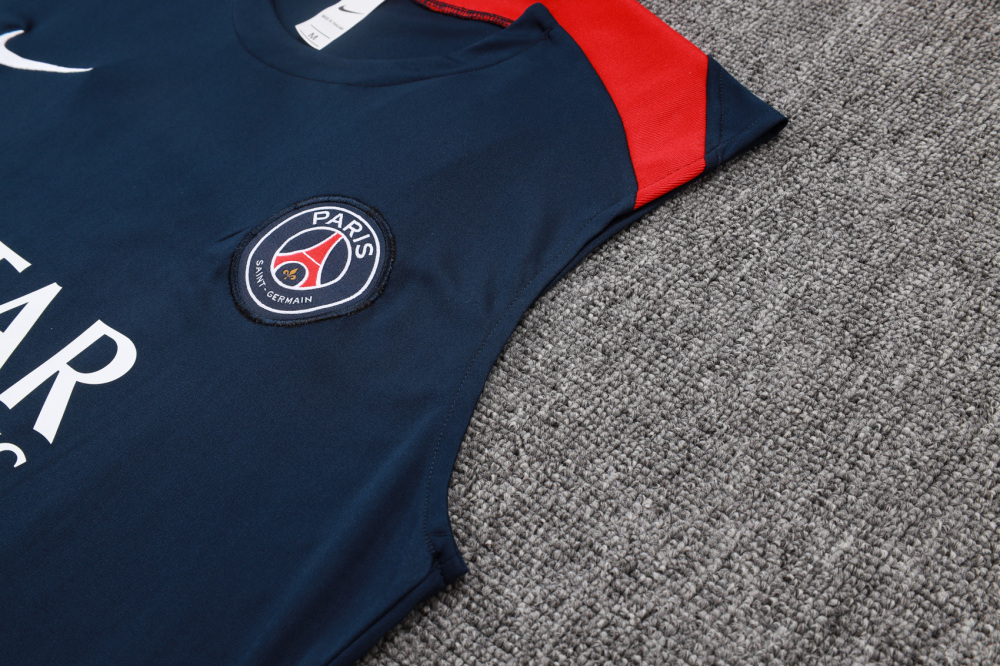 25-26 PSG Training Sleeveless Soccer Kit Jersey+Shorts