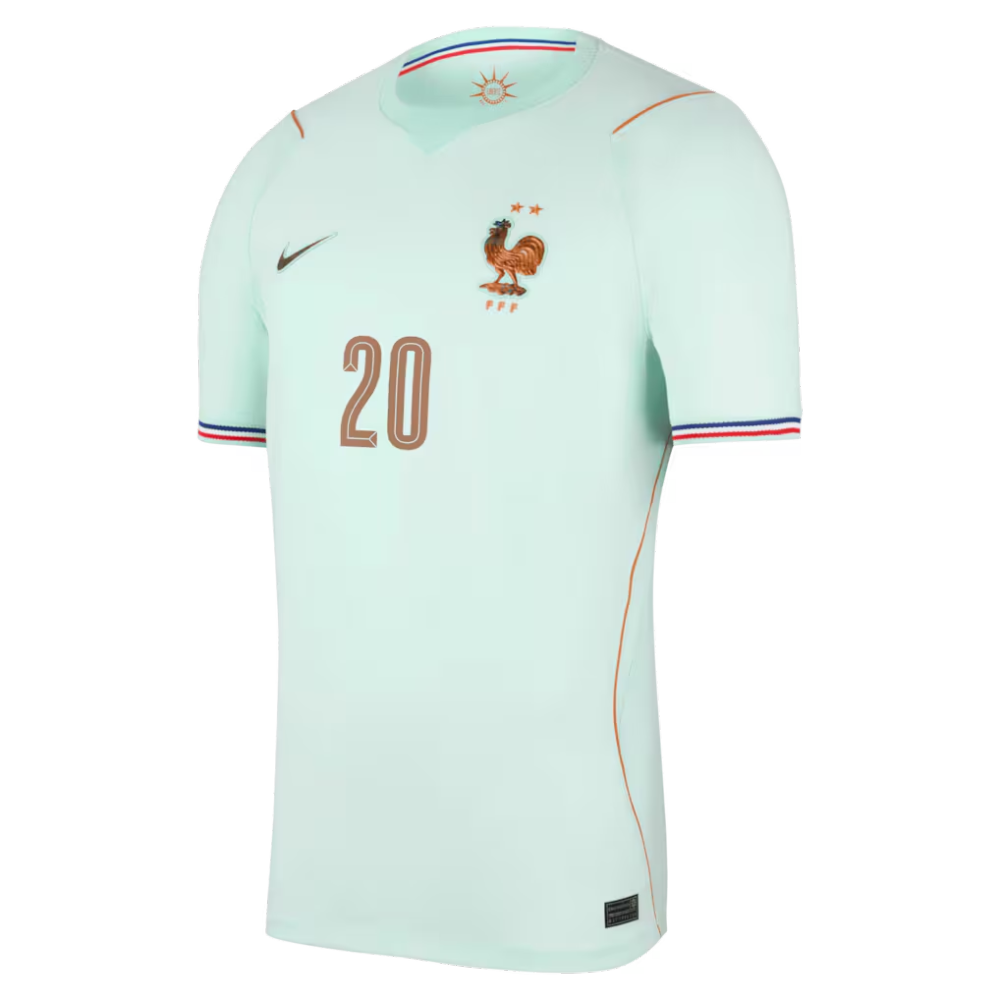 Maillot France Nike FFF Extérieur Stadium 26 avec flocage Doue 20