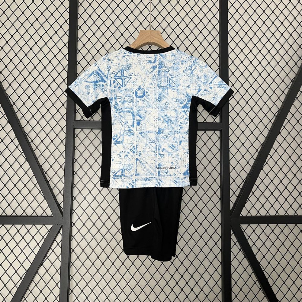 2024 Portugal Euro Cup Away Soccer Kids Kit Jersey+Shorts