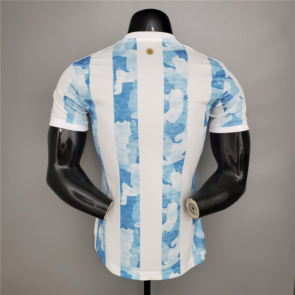 2020 Argentina Home Soccer Jersey Messi#10 With the Patches Player Version