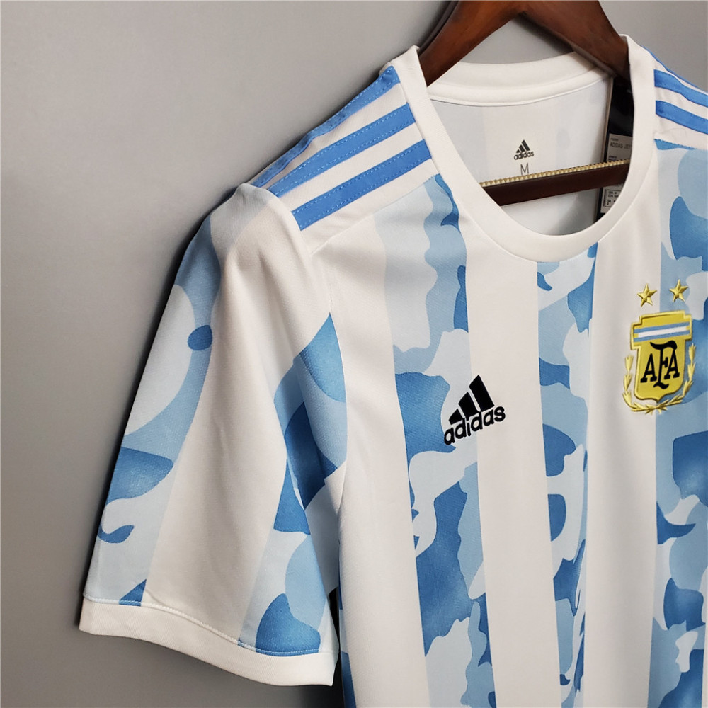 2020 Argentina Home Soccer Jersey Messi#10 With the Patches Fan Version