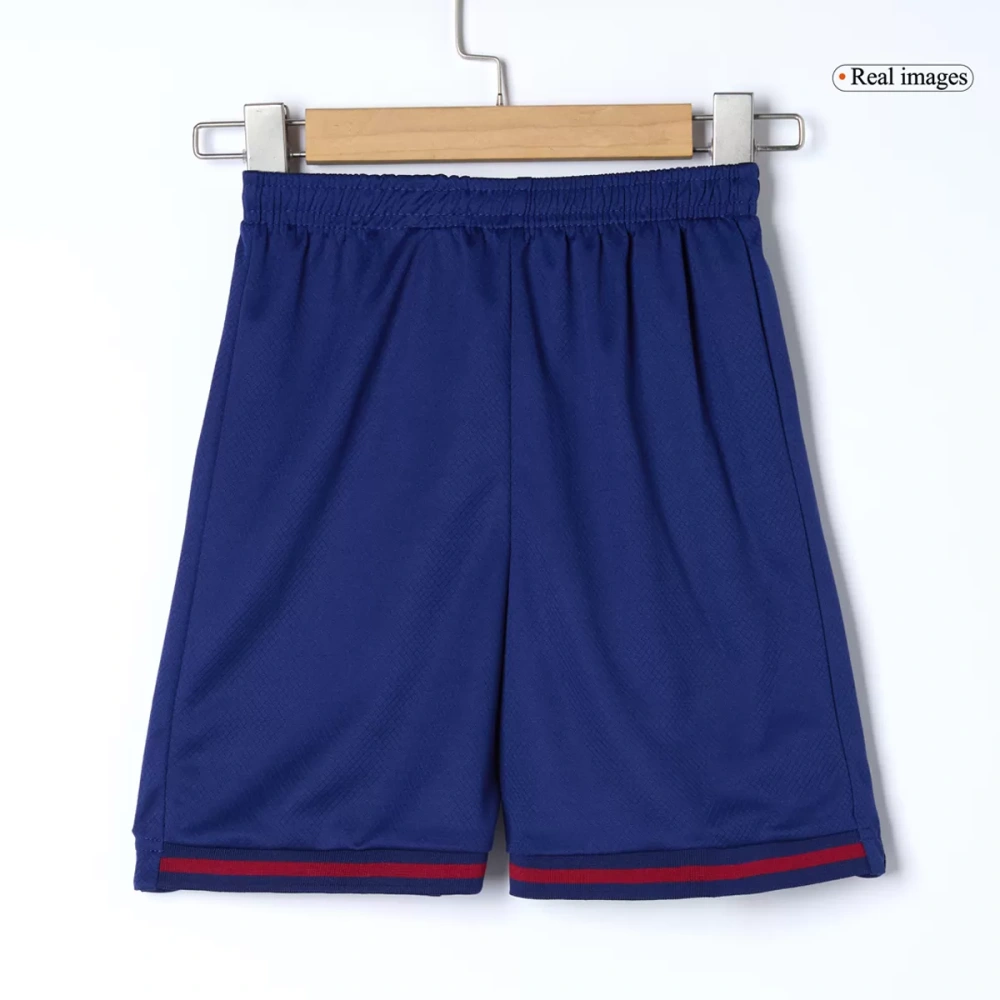 25-26 Barcelona Red Blue Home Soccer Full Kids Kit Jersey+Shorts+Socks