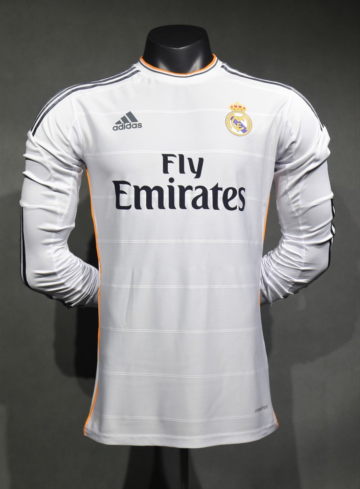 2013/14 Real Madrid Home Retro Jersey Player Version Long Sleeve