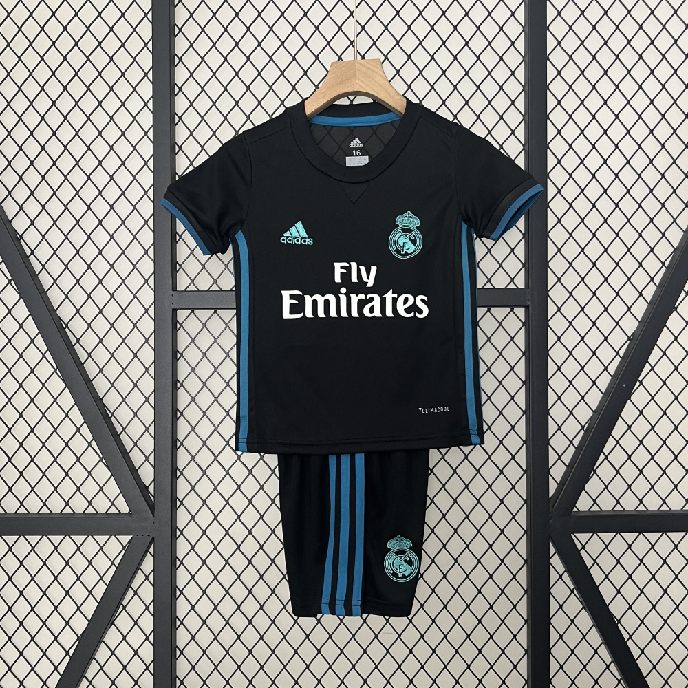 17-18 Real Madrid Away Retro Kids Kit Jersey+Shorts
