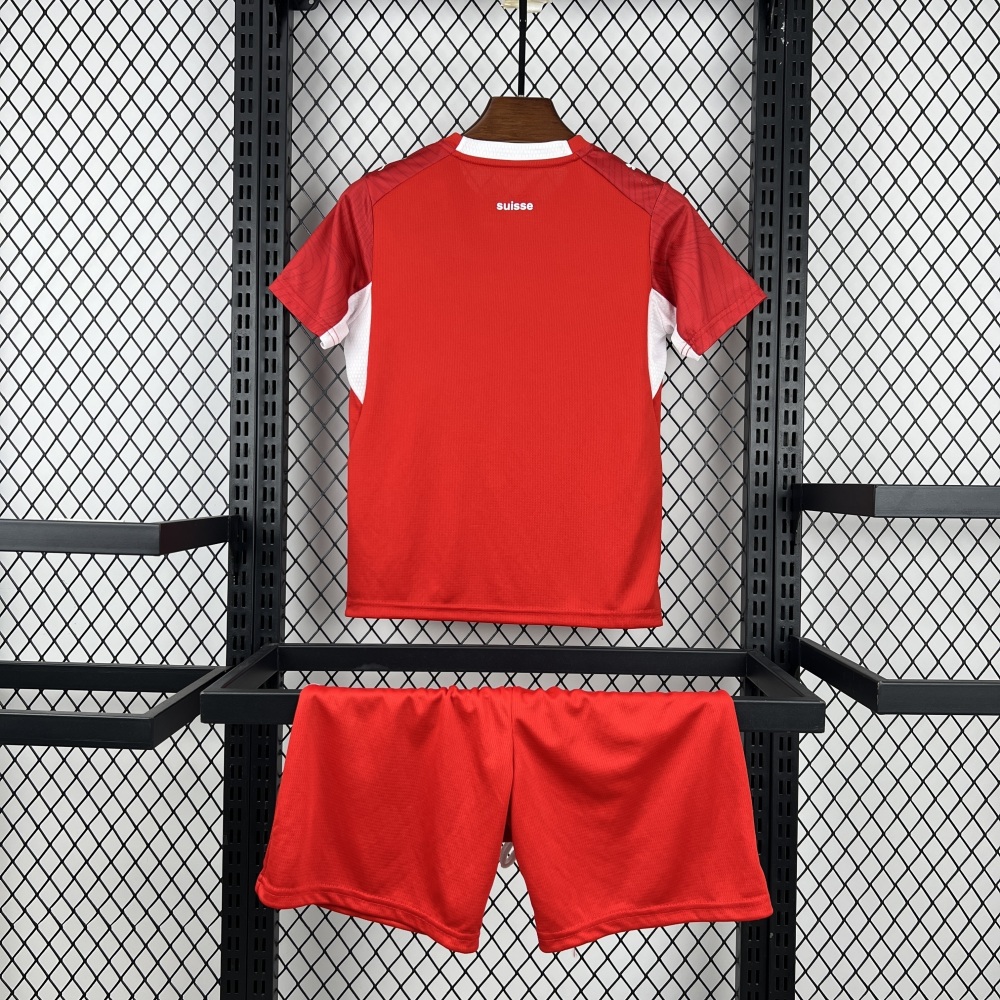 2026 Switzerland Home World Cup Soccer Kids Kit Jersey+Shorts