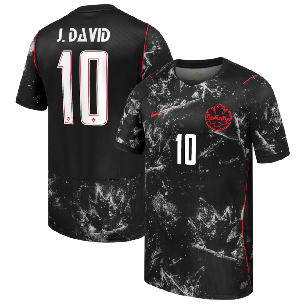 Jonathan David Canada Soccer Nike 2026 Away Stadium Replica Jersey - Black