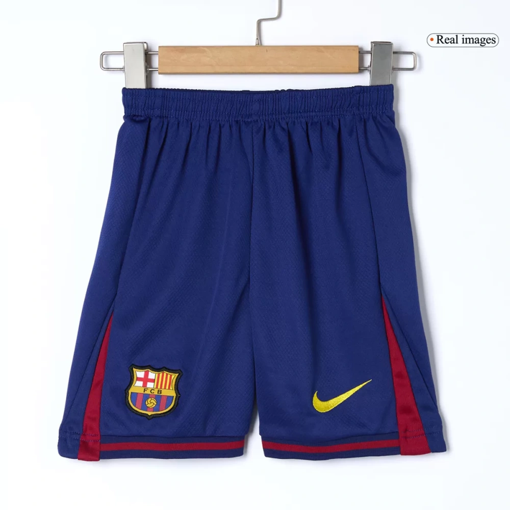 25-26 Barcelona Red Blue Home Soccer Full Kids Kit Jersey+Shorts+Socks