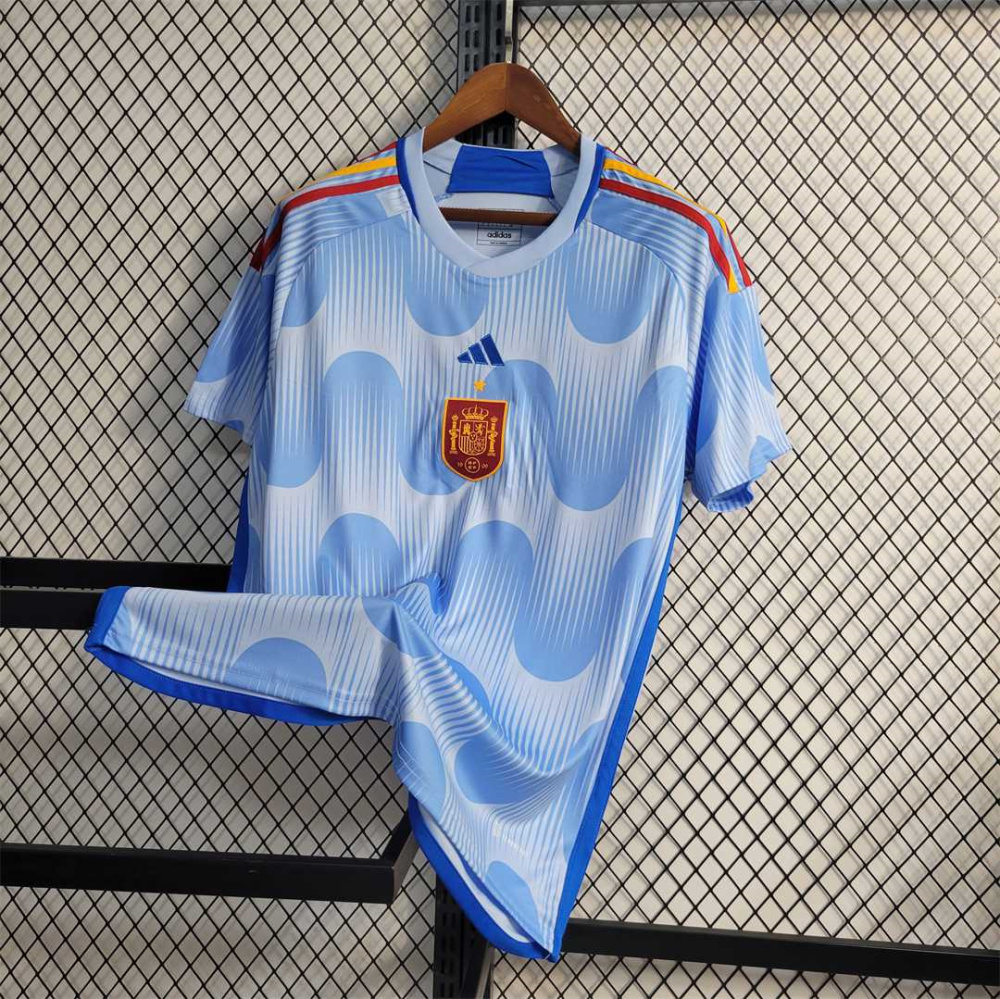 2022 Spain World Cup Away Fan Edition Soccer Jersey