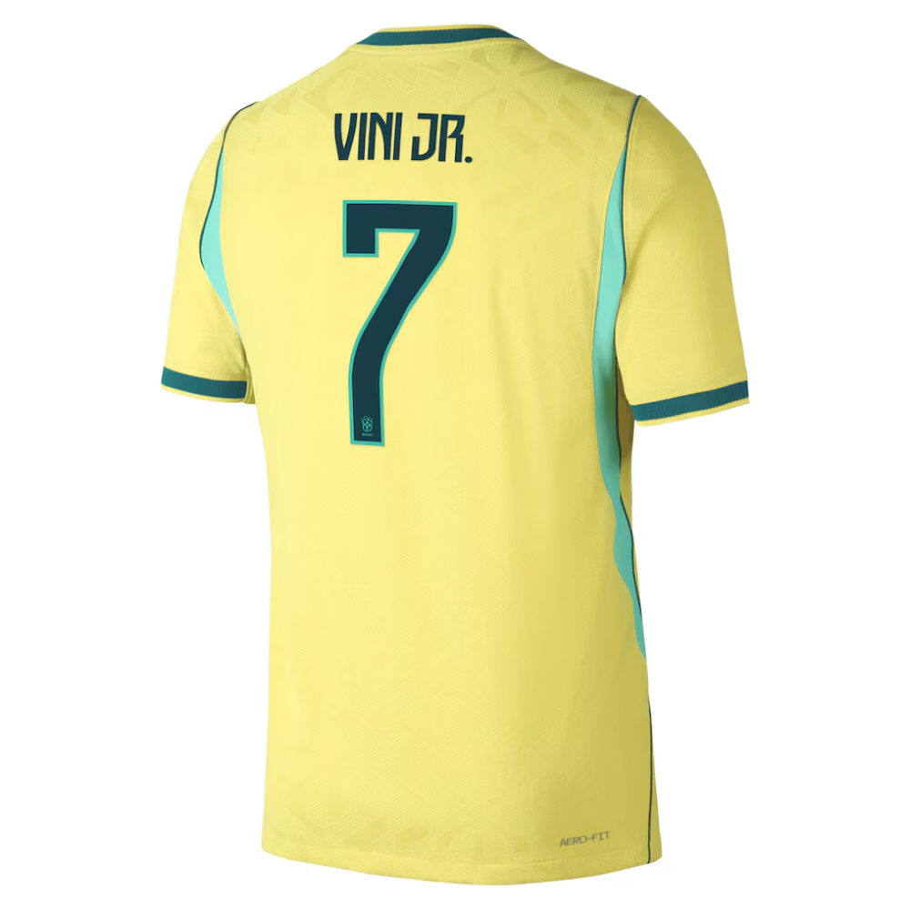 Vini Jr. Brazil National Team Nike 2026 Home Match Authentic Jersey - Yellow
