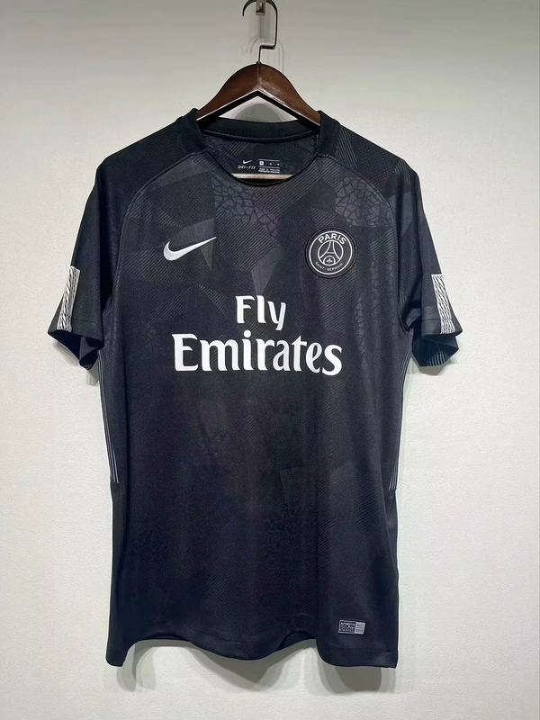 17-18 Paris Saint-Germain Third Away Fan Version Black Jersey