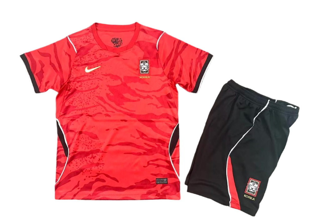2026 South Korea World Cup Home Soccer Kids Kit Jersey+Shorts